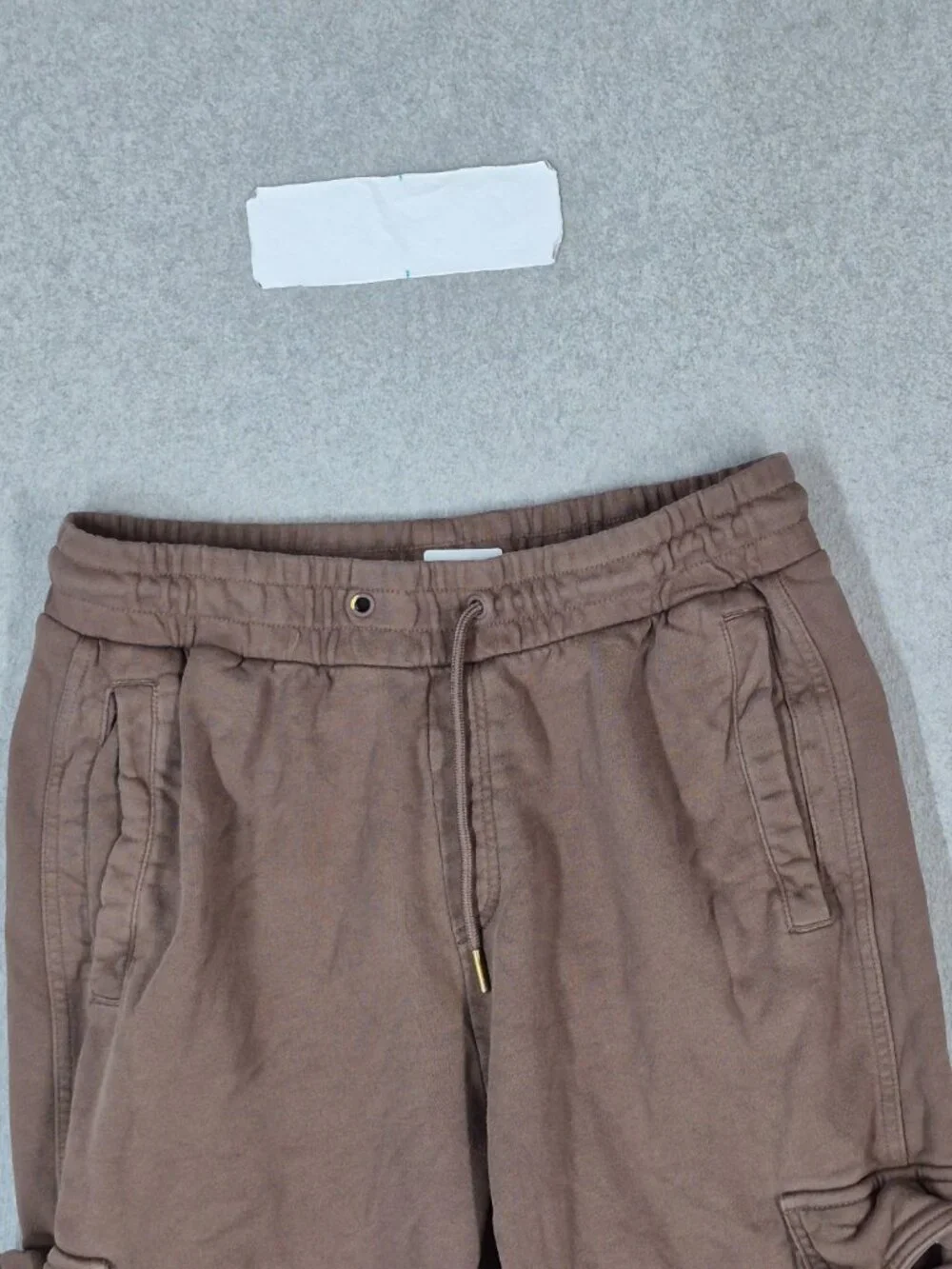 Gymshark Men Activewear Pants M Brown Rest Day Essentials Jogger Cargo Pockets